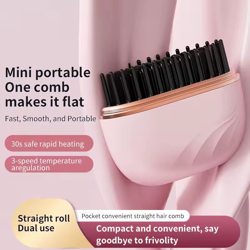 Mini Wireless Hair Straightener — Portable Salon Smoothness On The Go